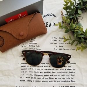 NWT Ray Ban Clubmaster tortise Sunglasses
